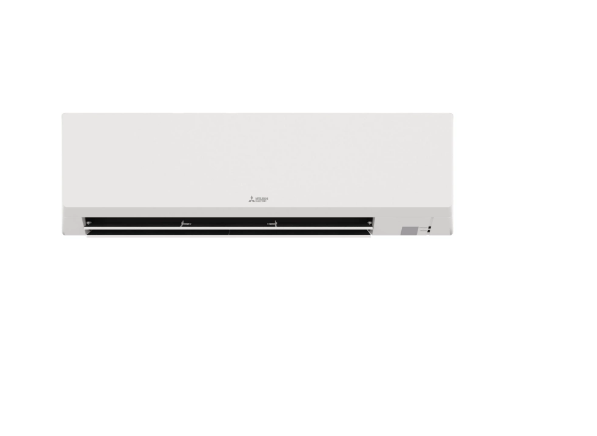 Wall-mounted Mitsubishi mini-split installed in a bedroom